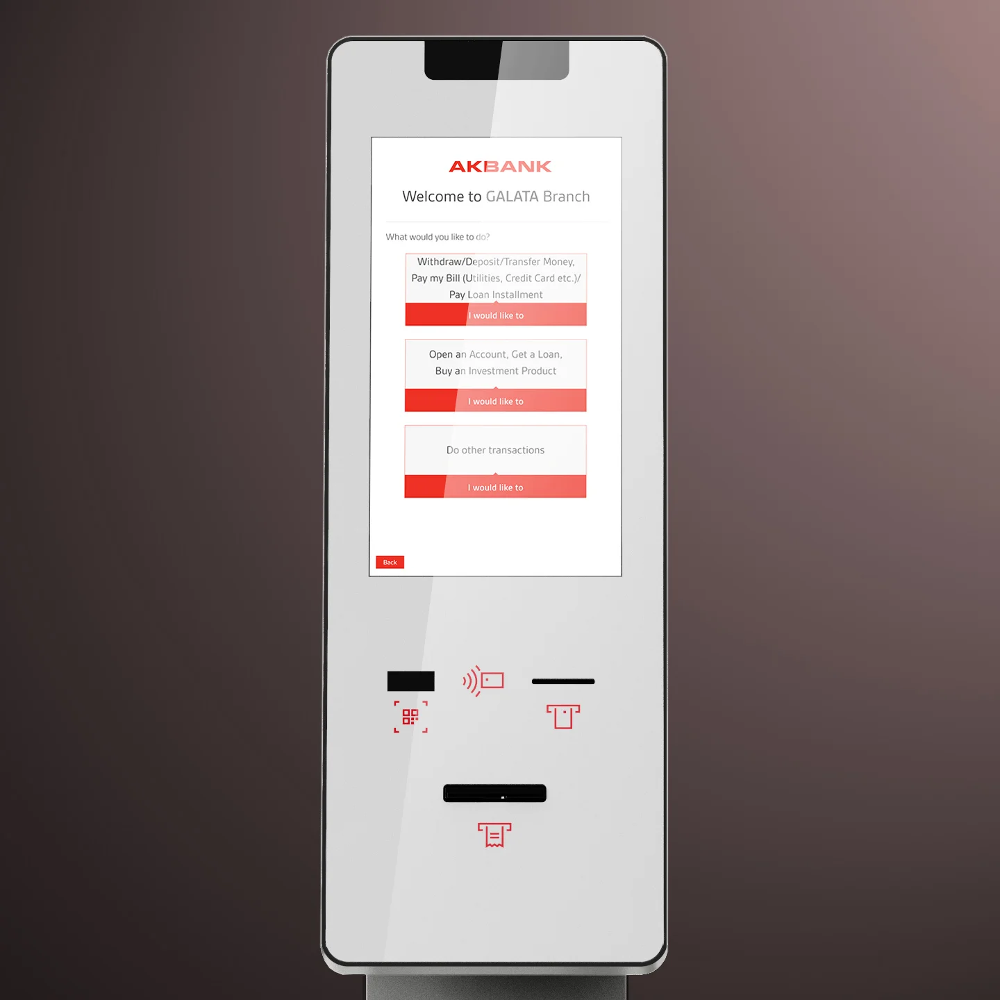 AKBANK Şube Karşılama Kiosku